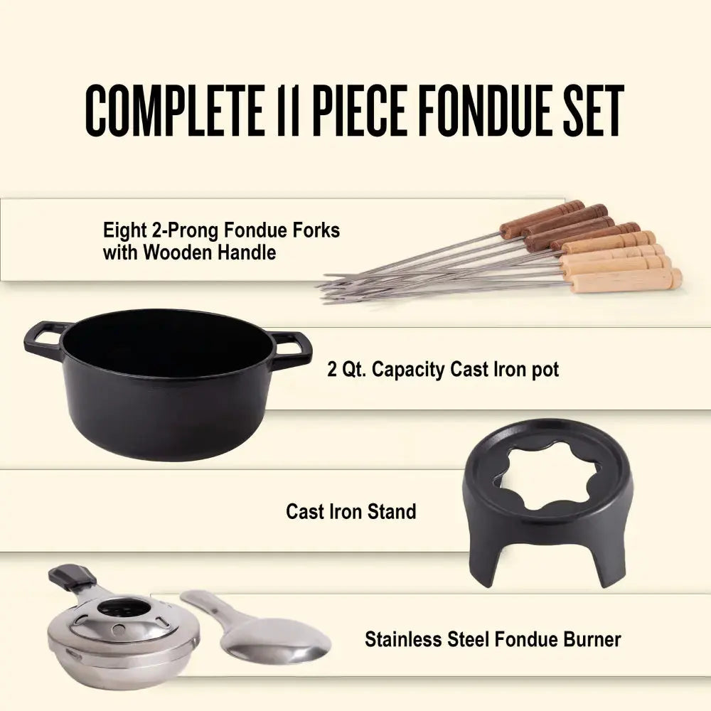 Fondue Set — 8-Piece, 2 Qt.