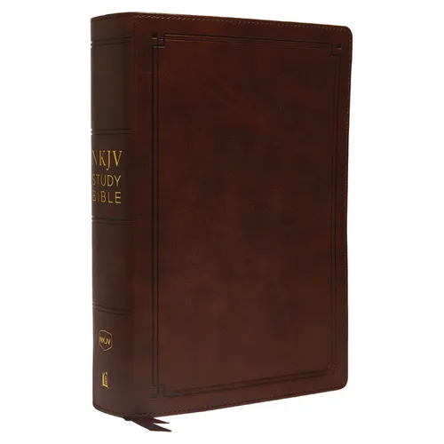 NKJV Study Bible, Imitation Leather, Brown, Red Letter Edition, Indexed, Comfort Print: The Complete Resource for Studying God's Word