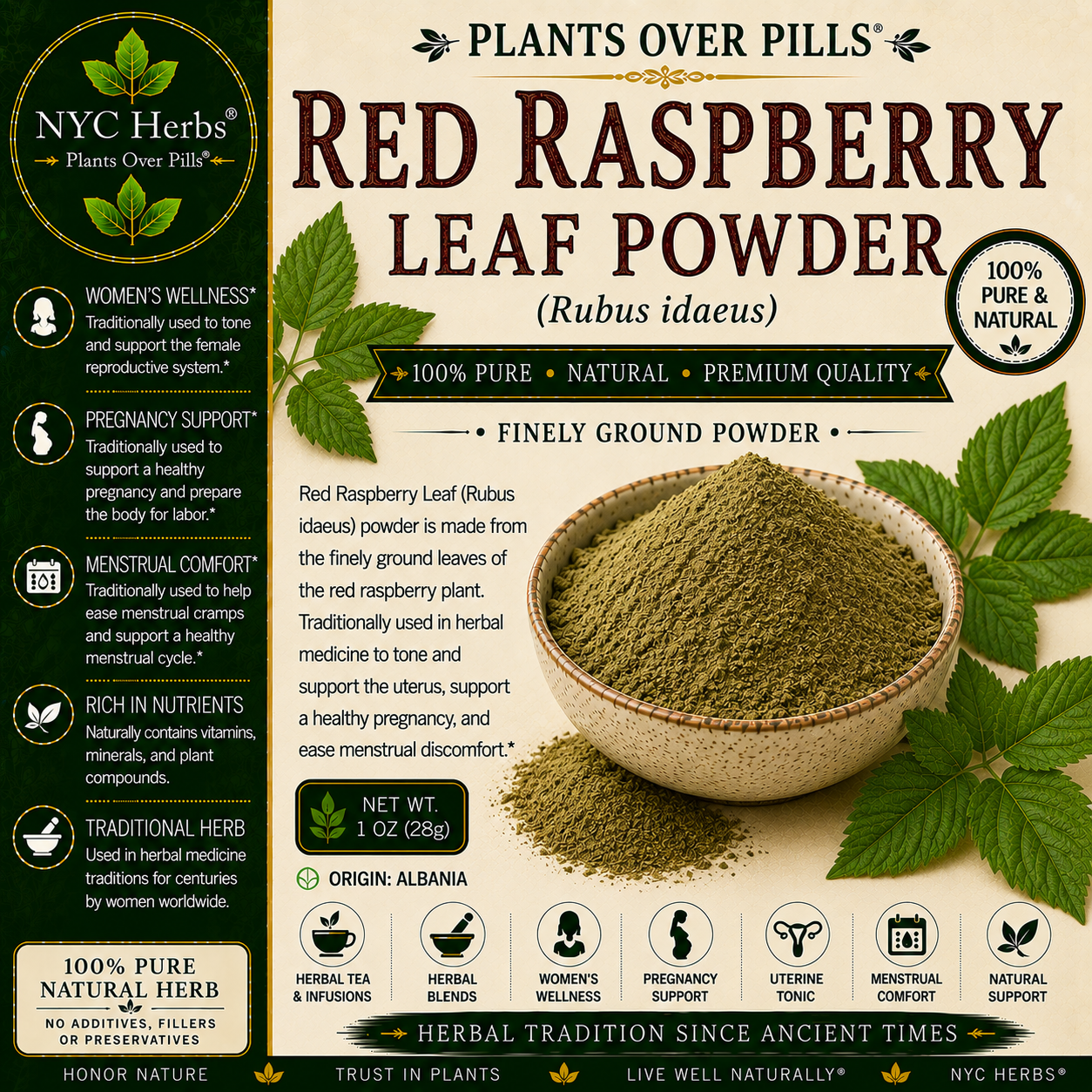Red Raspberry Leaf Powder