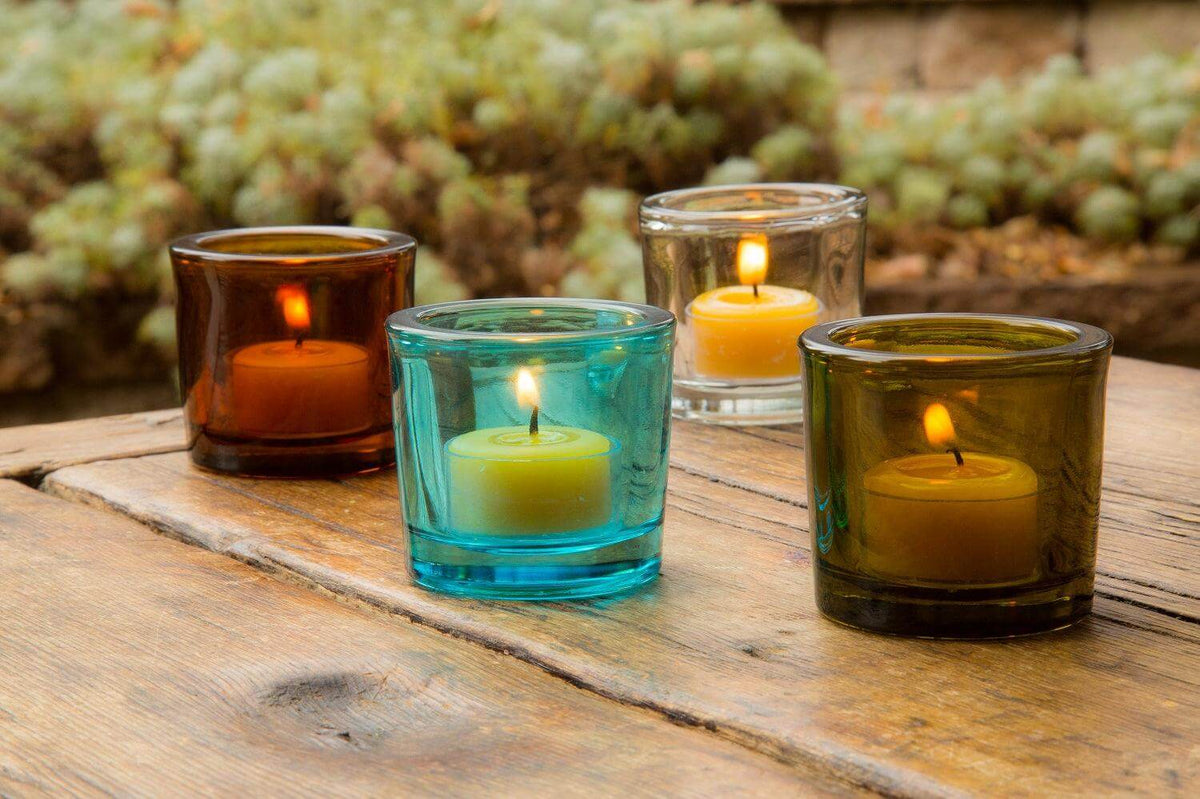 Heavy Glass Votive Candle Holders - 50% Recycled Glass