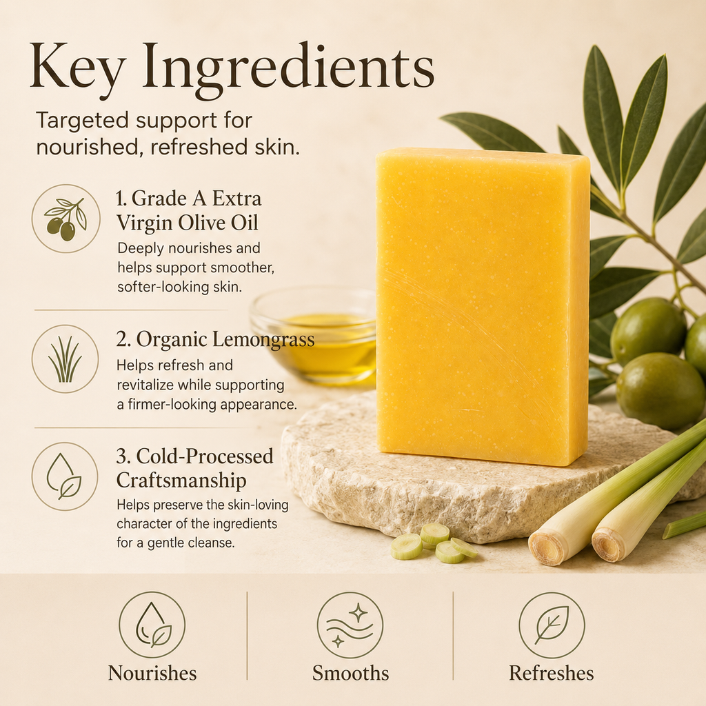 Olive Oil + Lemongrass - Anti-Aging Bar