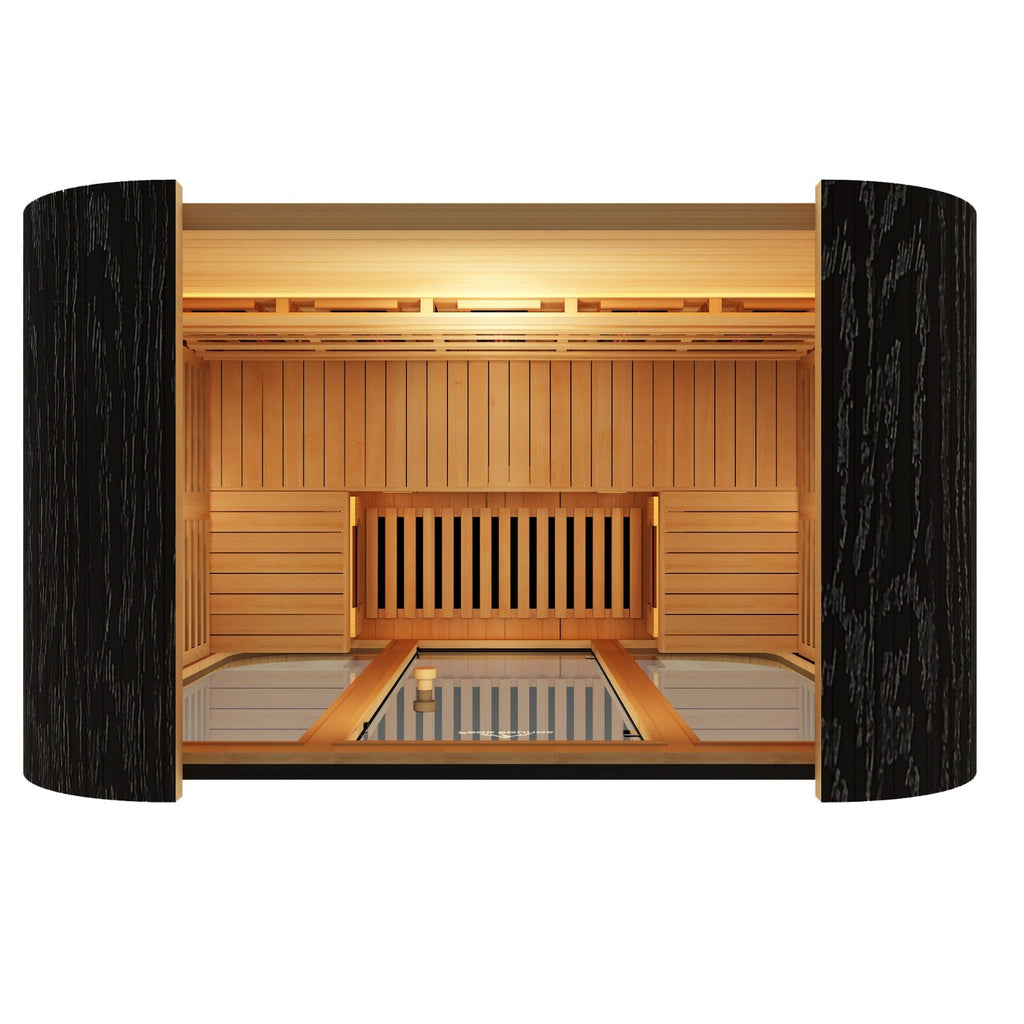 Peak Saunas El Capitan 4-Person Outdoor Full Spectrum Infrared Sauna with XL Medical-Grade Red Light Therapy and Smart WiFi App Control