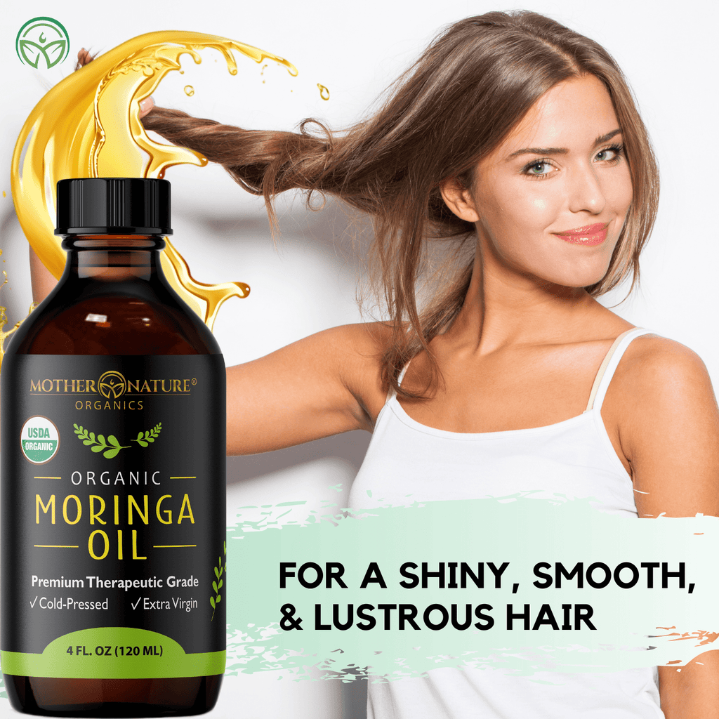 Organic Moringa Oil for Glow, Hydration & Frizz Control