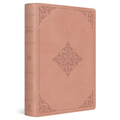 ESV Large Print Value Personal Size Bible (Trutone, Blush Rose, Fleur-De-Lis Design)