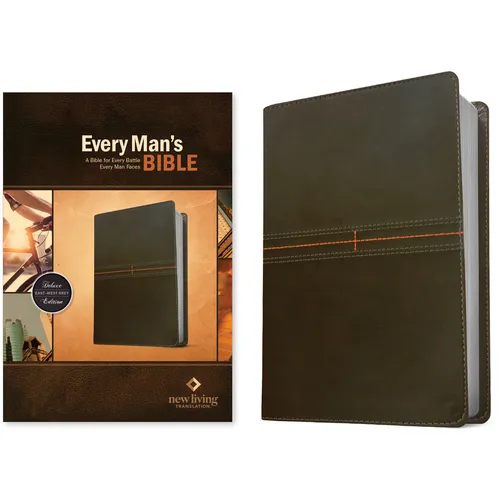 Every Man's Bible NLT (Leatherlike, East-West Grey)