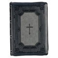 KJV Holy Bible, Super Giant Print Faux Leather Red Letter Edition - Thumb Index & Ribbon Marker, King James Version, Gray/Black