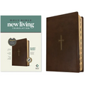 NLT Giant Print Bible, Filament Enabled (Leatherlike, Rustic Brown Gold Cross, Indexed, Red Letter)