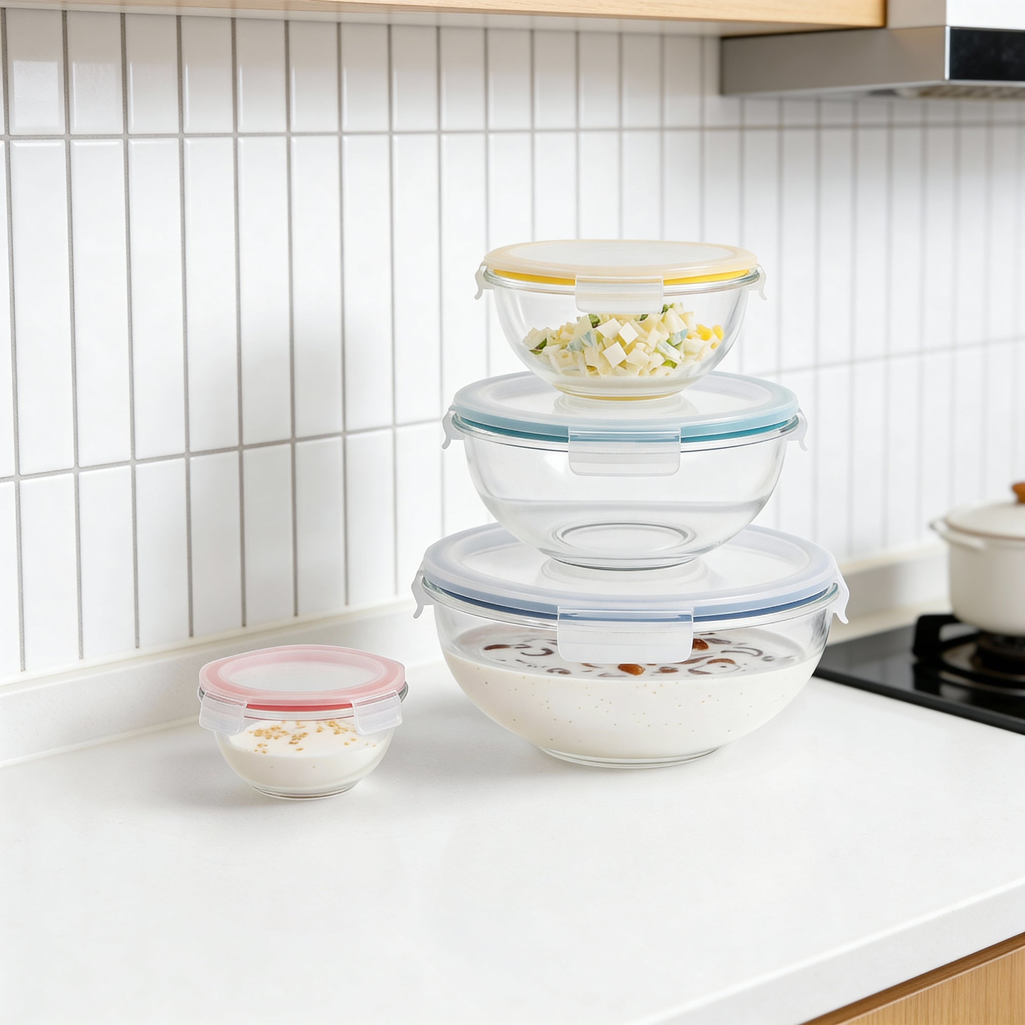 8-PC Mix & Store Serve Glass Bowl Set