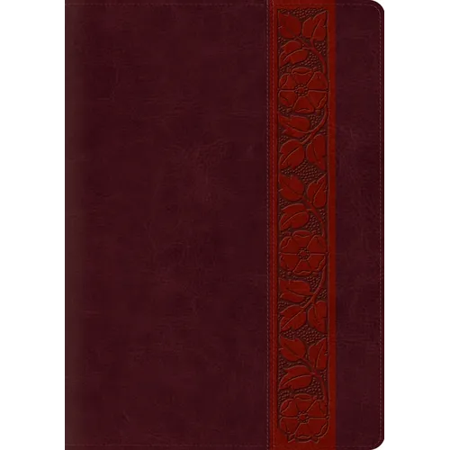 ESV Study Bible, Large Print (Trutone, Mahogany, Trellis Design, Indexed)