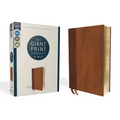 Niv, Giant Print Compact Bible, Leathersoft, Brown, Red Letter Edition, Comfort Print