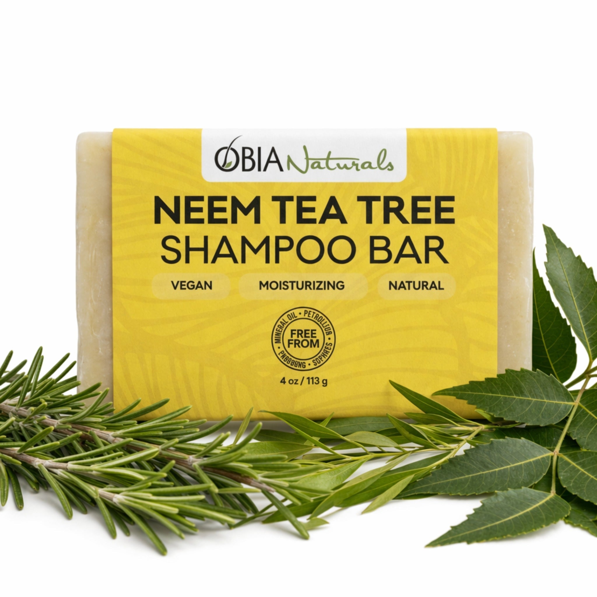 Neem Tea Tree Shampoo Bar — Clarifying Shampoo for Dry Scalp