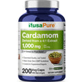 NusaPure Cardamom 4:1 Extract, 1000 mg 200 Vegetarian Capsules (Non-GMO, Vegan)