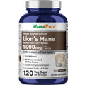 NusaPure Lions Mane 20:1 Extract 1000mg - Made with Organic Lion`s Mane, Bioperine - 30% Polysaccharides - 120 Veggie Caps. Non-GMO, Gluten Free