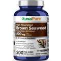 NusaPure Brown Seaweed 30:1 Extract, 200 mg 200 Veggie Capsules - (Vegan, Non-GMO Bioperine)