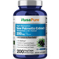 NusaPure Saw Palmetto 20:1 Extract, 200 mg per Veggie Caps 200 Count Non-GMO, Vegan, Vegetarian, Bioperine