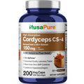 NusaPure Cordyceps 20:1 Extract, 150 mg 200 Veggie Capsules (Sinensis CS-4, Non-GMO, Vegan) Bioperine