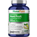 NusaPure Noni Fruit 20:1 Extract, 300 mg 240 Capsules Suitable for Vegetarian/Vegan, Non-GMO
