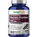 NusaPure Mucuna Pruriens 50:1 Extract, 450 mg 150 Veggie Caps (Non-GMO, Gluten Free, & Bio-Perine)