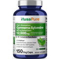 NusaPure Gymnema Sylvestre 50:1 Extract, 250 mg Per Vegan Caps - 150 Count (Non-GMO, Vegan, Bioperine)