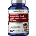 NusaPure Magnolia Bark 20:1 Extract, 250 mg 200 Vegan Vegetarian Capsules Non-GMO