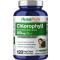 NusaPure Chlorophyll 200:1 Extract, 150 mg per Capsule 120 Vegetarian Caps (Non-GMO, Vegan)