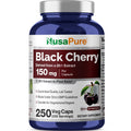 NusaPure Black Cherry Extract 20:1 - Suitable for Vegetarian/Vegan, Non - GMO - 150mg 250 Capsules