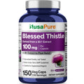 NusaPure Blessed Thistle Seed 30:1 Extract, 100 mg Per Veggie Caps 150 Count (Non-GMO, Vegan)