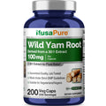 NusaPure Wild Yam Root 30:1 Extract, 100 mg 200 Vegan Capsules - Women’s Health & Hormonal Balance - Non-GMO, Vegan