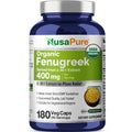 NusaPure Fenugreek Seed 30:1 Extract, 400 mg per Serving, 180 Veggie Capsules – Herbal Supplement – Non-GMO, Vegan