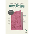 NLT Large Print Premium Value Thinline Bible, Filament Enabled (Leatherlike, Garden Pink)