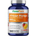 NusaPure African Mango 10:1 Extract, 500 mg per Veggie Caps 180 Capsules (Non-GMO, Vegan)