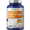 NusaPure Bitter Orange - Suitable for Vegetarian/Vegan, Non - GMO - 500mg 200 Capsules