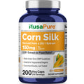 NusaPure Corn Silk Extract 150 mg per Caps - 200 Veggie Caps (100% Vegetarian, Non-GMO, Extract 20:1, Vegan)