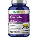 NusaPure Rhodiola Rosea 250mg 180 Veggie Capsules (Non-GMO, Extract 30:1, Vegan & Gluten-Free) Bioperine