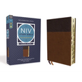 NIV Study Bible, Fully Revised Edition, Large Print, Leathersoft, Brown, Red Letter, Thumb Indexed, Comfort Print