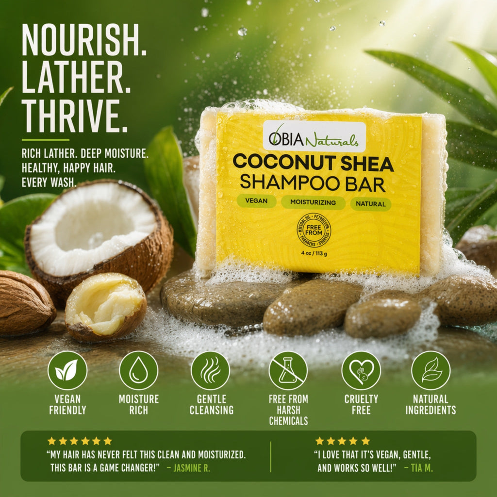 Coconut Shea Shampoo Bar — Sulfate-Free Shampoo for Curly Hair