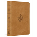 ESV Large Print Compact Bible, Red Letter (Trutone, Nubuck Caramel, Wildflower Design)