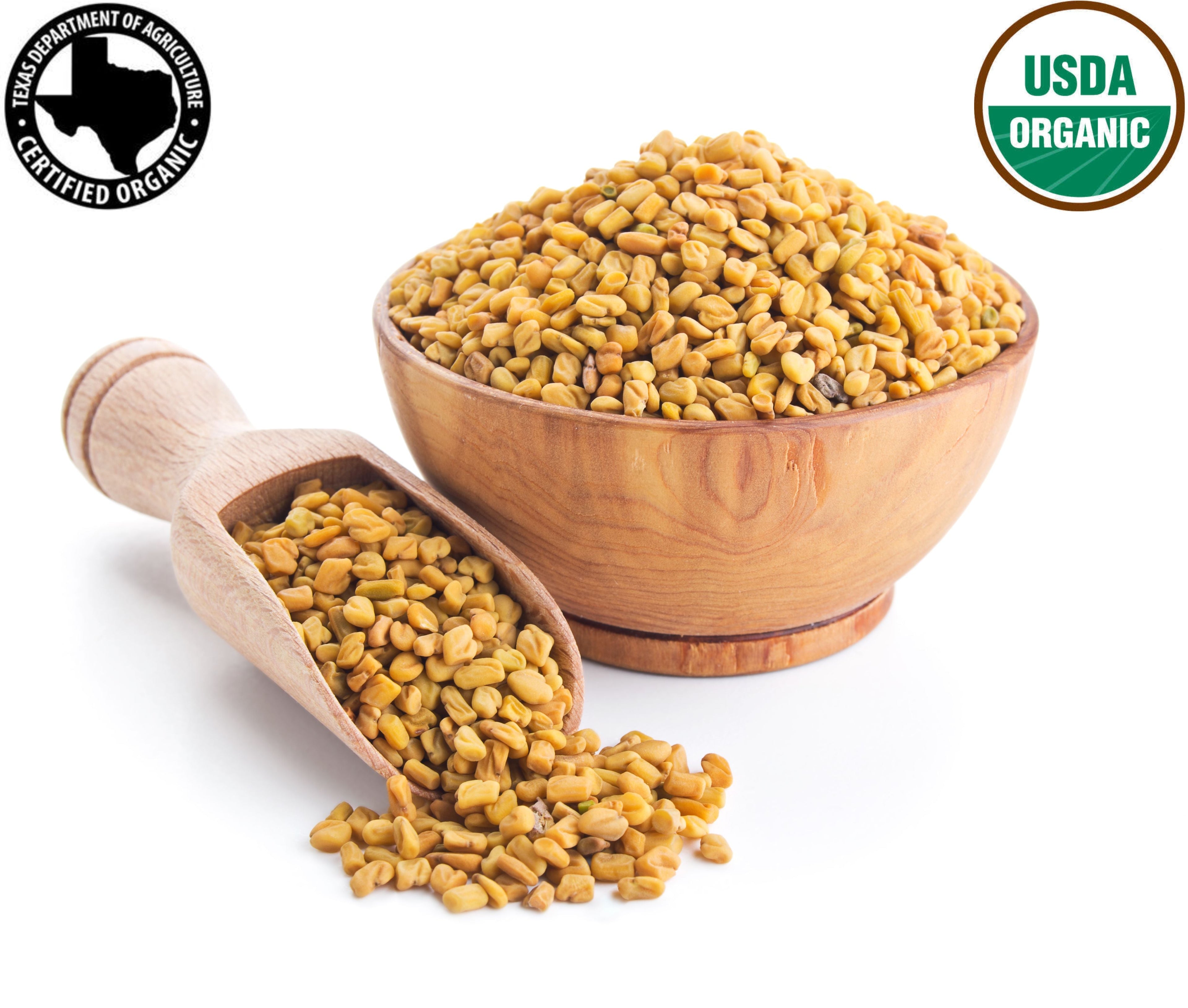 Organic Fenugreek Seeds (Whole Methi) – For Tempering, Pickling & Sprouting | USDA Certified Organic