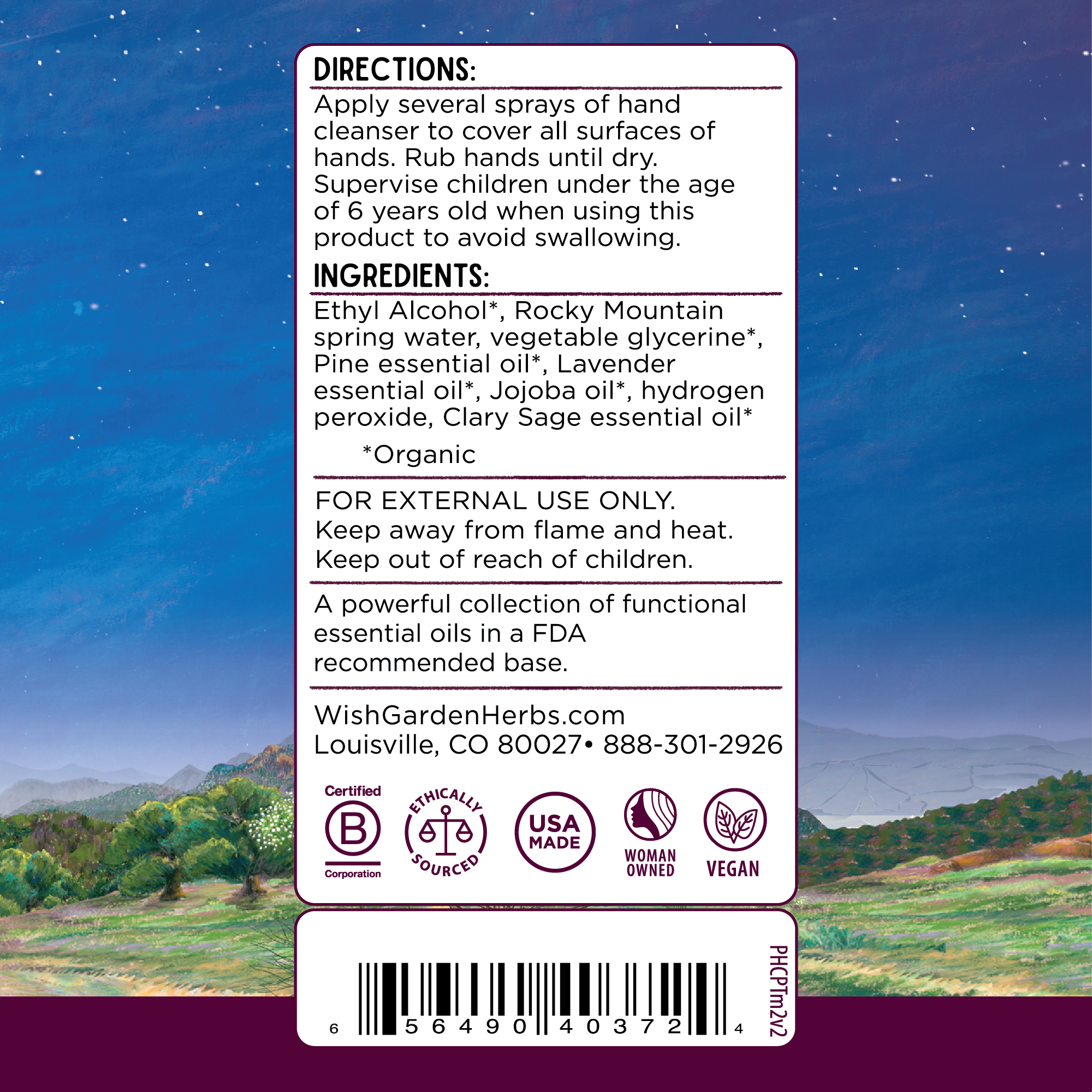 Hand Purifier with Pine, Sage & Lavender