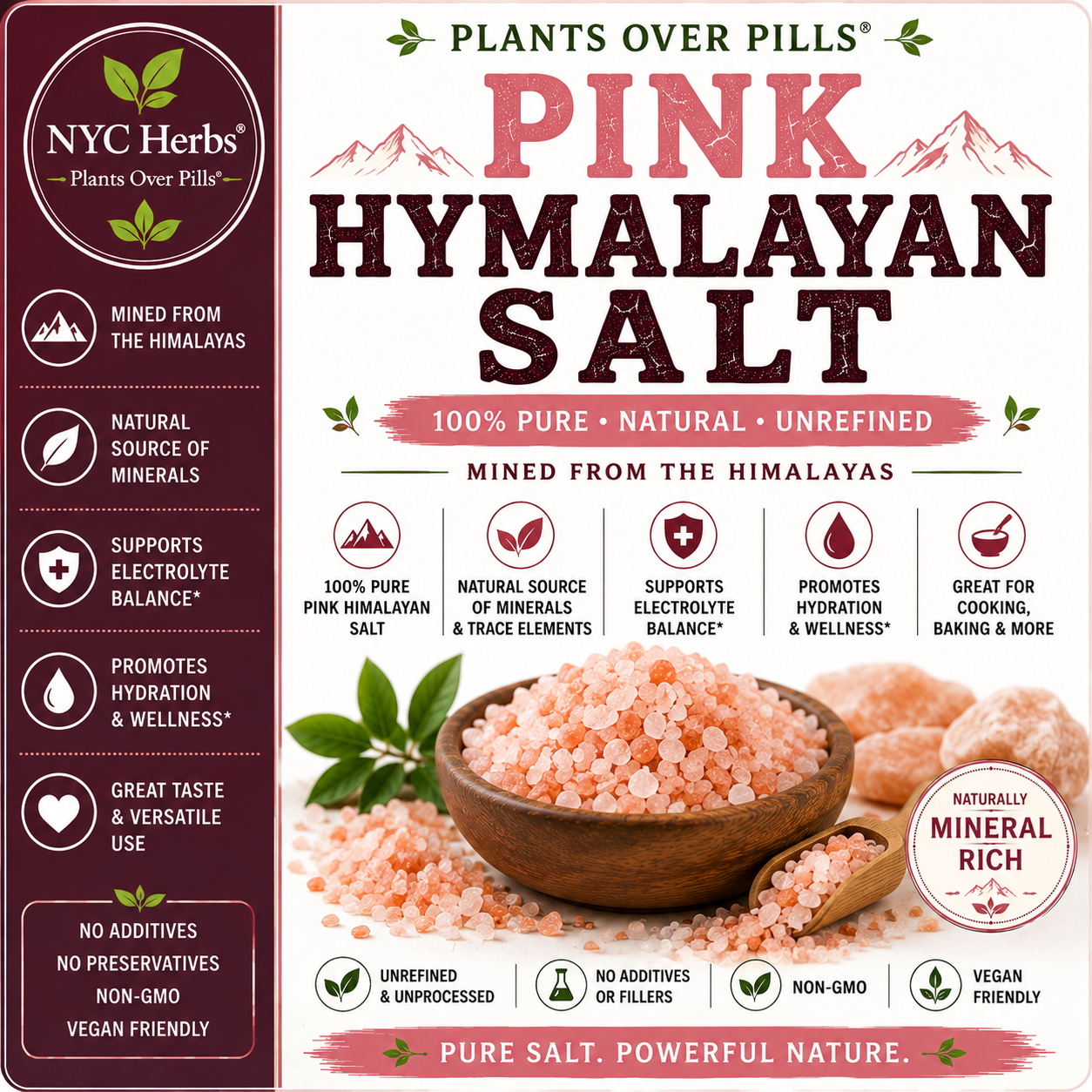 Pink Himalayan Salt | Mineral-Rich Purifier & Restorative Balance