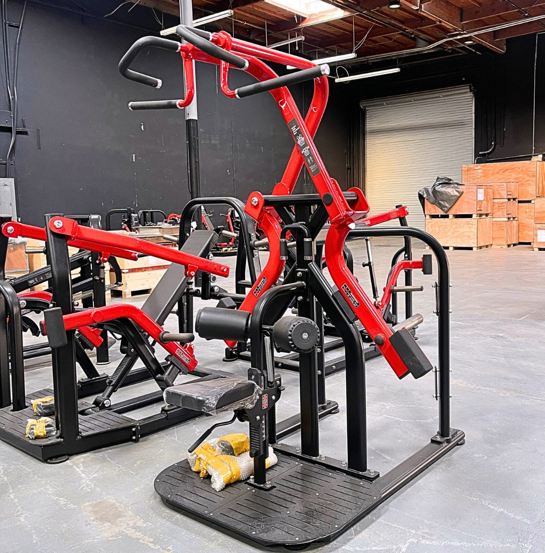 Pro Strength Rotary Lat Pull-Down - Muscle D Fitness - Premium - Adjustable - Plate Loaded - Lat Training