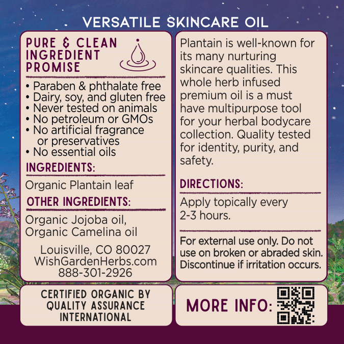 Plantain Oil, Calm & Restore