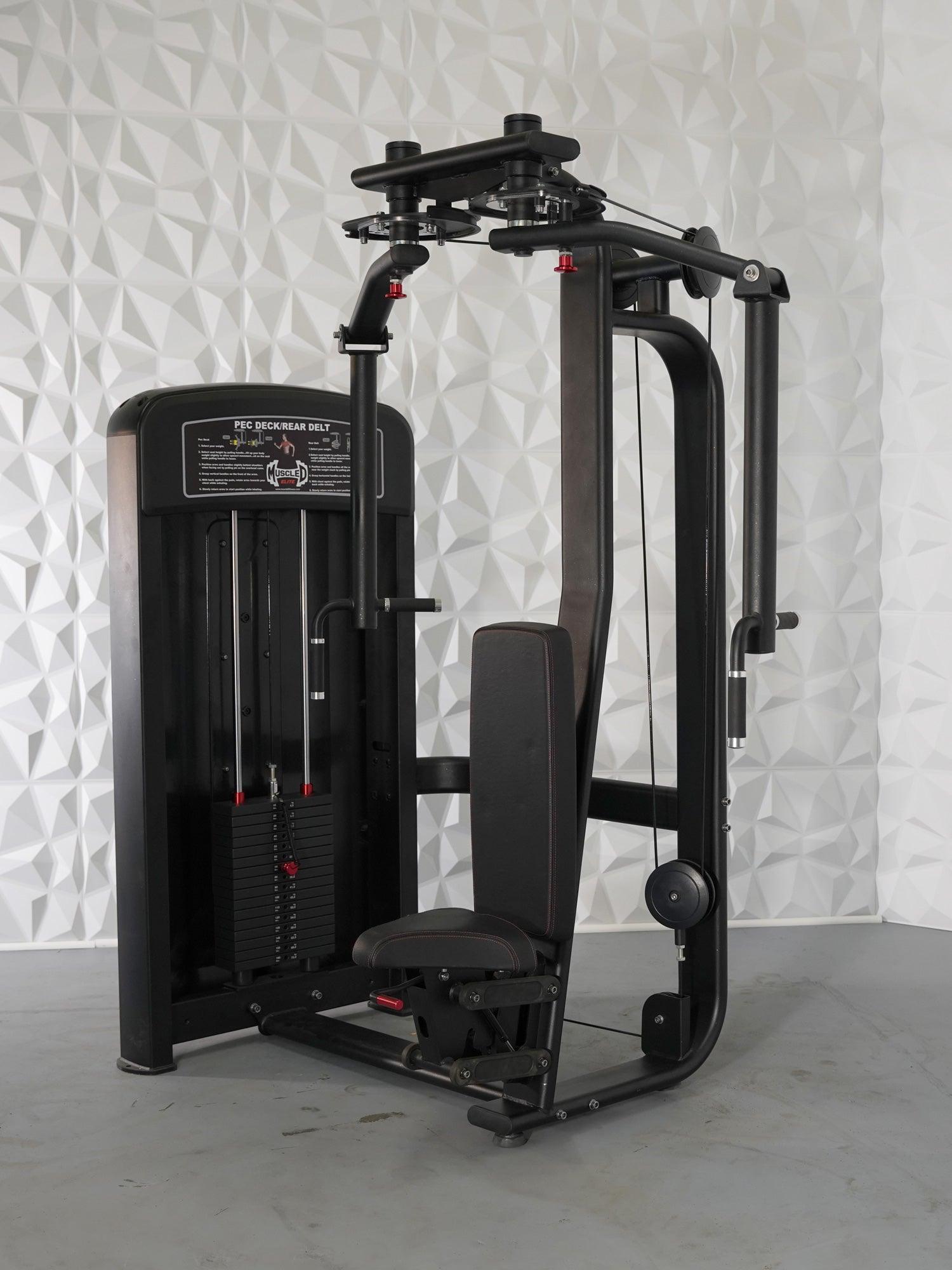 Elite Selectorized Pec Deck/Rear Delt - Muscle D Fitness - Commercial - Adjustable Seat - Pin Selectorized  Chest / Back Combo