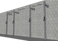 TGrip Commercial 14' Low Profile Wall Mount Rig - 3x3 Steel - Functional Multi-Grip Pull-Up - Sandwich Style J-Hooks