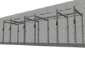 TGrip Commercial 24' Rig - 3x3 Steel - Functional Multi-Grip Pull-Up - Sandwich Style J-Hooks
