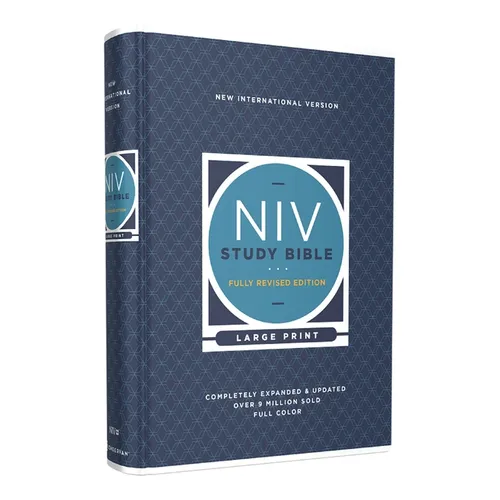 NIV Study Bible, Fully Revised Edition, Large Print, Hardcover, Red Letter, Comfort Print - Hardcover