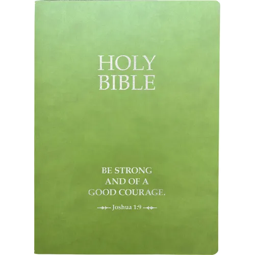 KJV Holy Bible, Be Strong and Courageous Life Verse Edition, Large Print, Olive Ultrasoft: (Red Letter, Green, 1611 Version)
