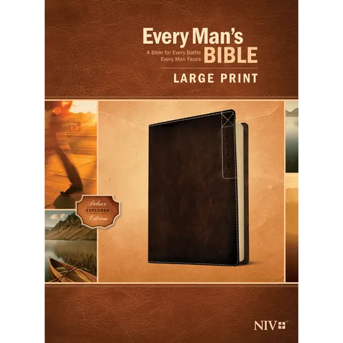 Every Man's Bible Niv, Large Print, Deluxe Explorer Edition (Leatherlike, Rustic Brown)