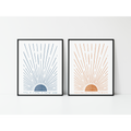 Hebrew Shema and Modeh Ani Sunrise & Sunset Wall Art Prints Set (2)