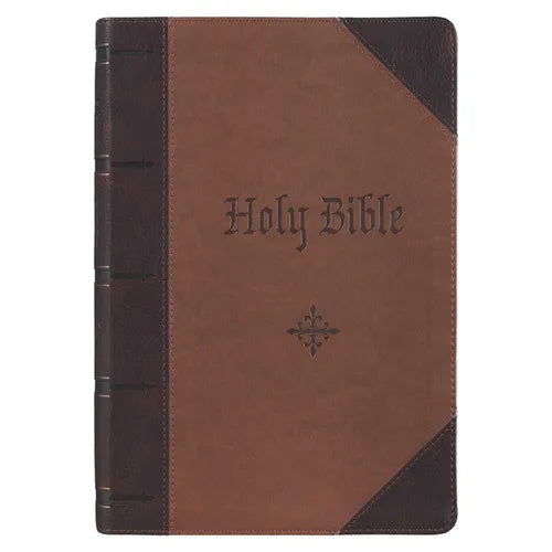 KJV Bible Giant Print Full-Size (Faux Leather, Brown Two-Tone)